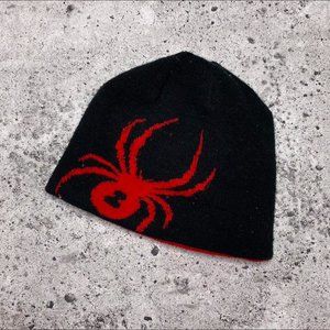 Black/Red Reversible Spyder Beanie